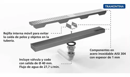 قناة تصريف ماء 7*80 سم بعمق 3.3 سم بسمك 1 ملم ستنلس ستيل مقاوم للصدأ 10 قناة تصريف ماء 7*80 سم بعمق 3.3 سم بسمك 1 ملم ستنلس ستيل مقاوم للصدأ - الصورة 10
