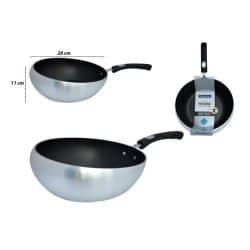 Alternative view of مقلاة عميقة من الألومنيوم من ترامونتينا بروفيشنال للقلي مع طلاء ستارفلون بريميوم الداخلي غير اللاصق واللمسة النهائية الخارجية المصقولة، 28 سم، 3.3 لتر