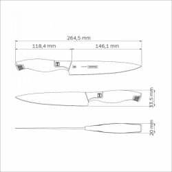 Alternative view of سكين تقطيع 6" ستنلس ستيل ثقيل بالكامل ضمان 10 سنوات
