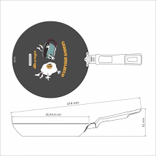 Alternative view of مقلاة ترامونتينا جروفي من الألومنيوم مع طلاء داخلي غير لاصق ستارفلون ماكس وطبقة خارجية من السيليكون المزخرف، 24 سم