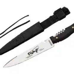 سكين صيد مع كراب متعدد الاستخدام قياس 8" ستانلس ستيل