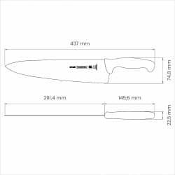 Alternative view of سكين لحوم احترافي من ترامونتينا بشفرة من الفولاذ المقاوم للصدأ ومقبض من البولي بروبيلين الأخضر، 12 بوصة