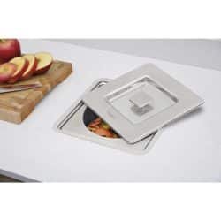 قاعدة وسلة مهملات كاونتر سعة 5 لتر ستانلس ستيل