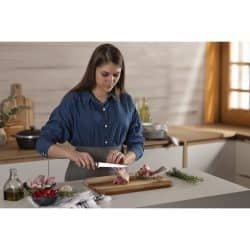 Alternative view of سكين تقطيع العظام من ترامونتينا بشفرة من الفولاذ المقاوم للصدأ ومقبض من الخشب باللون البني، بطول 6 بوصات