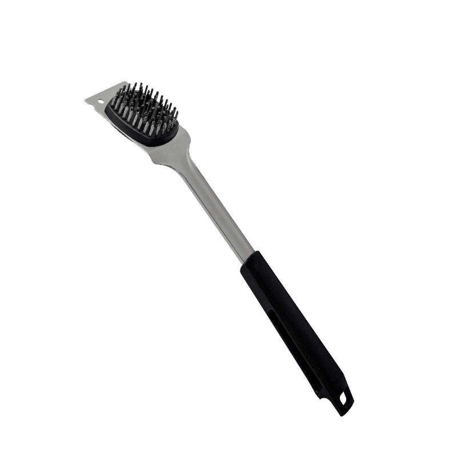 فرشاة شواء من الفولاذ المقاوم للصدأ باللون الأسود من ترامونتينا تشوراسكو مع مقبض ومكشطة من البولي بروبيلين باللون الأسود