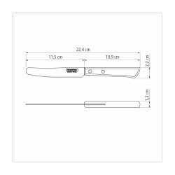 Alternative view of سكين ترامونتينا متعدد الأغراض من الفولاذ المقاوم للصدأ مقاس 5 بوصات بمقبض من خشب البولي وود المعالج باللون البني