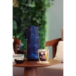 ترمز شاي 1 لتر داخل زجاجي من ترامونتينا لون الرخام الازرق