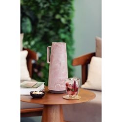 ترمز شاي 1 لتر داخل زجاجي من ترامونتينا لون الرخام البني