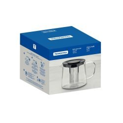 Alternative view of إبريق شاي ترامونتينا من الزجاج والفولاذ المقاوم للصدأ مع مصفاة، 900 مل