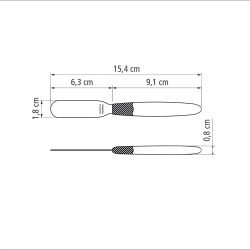 Alternative view of سيت ملاعق اجبان 6 قطع لون اسود مصنوعة من الاستانلس ستيل قياس 4"