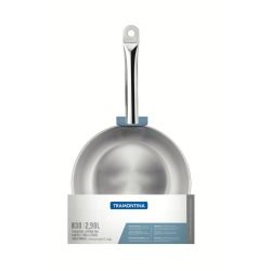 مقلاة ترامونتينا الاستنالس ستيل من الفولاذ المقاوم للصدأ صحية 100% مع قاعدة ومقبض ثلاثي الطبقات 30 سم 2.9 لتر 8 62633300EBM001G