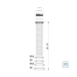 Alternative view of خرطوم تصريف مياه الحوض متعدد الاحجام 36سم الى 70 سم
