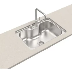 حوض مطبخ من الفولاذ المقاوم للصدأ ترامونتينا مورجانا  مقاس 69 × 49