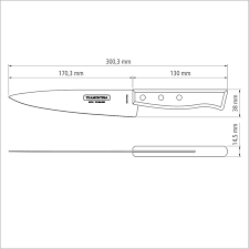 Alternative view of سكين مطبخ وسمك ترامونتينا  مقاس 7 "، بشفرة من الاستانلس ستيل المقاوم للصدأ ومقبض من الخشب الطبيعي