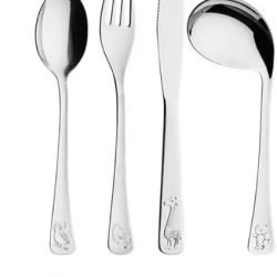 طقم أدوات مائدة للأطفال من ترامونتينا  مصنوع من الستنلس ستيل  المقاوم للصدأ , 4 قطع