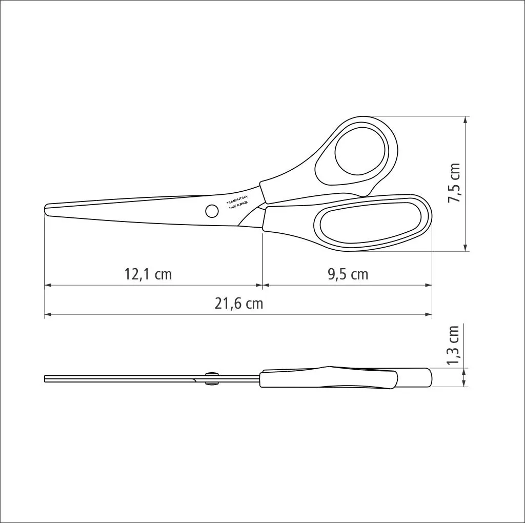مقص ترامونتينا ، متعددة الاستخدامات، للخياطة، المكتب، ألوان متنوعة 3 مقص ترامونتينا ، متعددة الاستخدامات، للخياطة، المكتب، ألوان متنوعة - الصورة 3