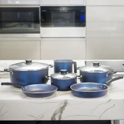 Juego de Ollas Tramontina 9 Pzas Max Azul Antiadherente6