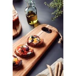 Alternative view of لوح تقطيع وتقديم ترامونتينا من خشب الصاج المعتمد ، مقاس 48 × 19.5 سم