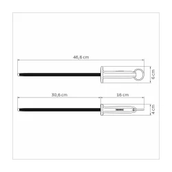 مبراة ترامونتينا الاحترافية ذات الأخدود مقاس 12 بوصة بمقبض أحمر 6 175830 800 800