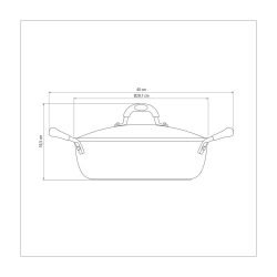 Alternative view of مقلاة عميقة من الألومنيوم بالحث الحراري من ترامونتينا موناكو مع طلاء ستارفلون بريميوم غير لاصق داخلي وخارجي، لون أسود، وغطاء، 28 سم، 4.2 لتر