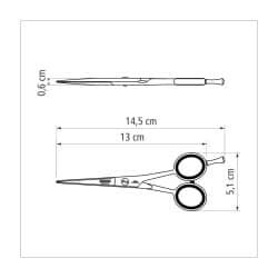 Alternative view of مقص شعر ترامونتينا 5 بوصة من الفولاذ المقاوم للصدأ مع حافة حلاقة