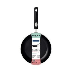 مقلاة ترامونتينا موناكو إندكشن ألومنيوم مع طلاء ستارفلون الفاخر غير اللاصق الداخلي والخارجي، أسود، 20 سم، 1 لتر