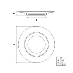 Alternative view of صحن حلوى بورسلين مزخرفة من ترامونتينا ، 21 سم، 6