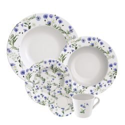 طقم عشاء ترامونتينا آنا أليس من البورسلين المزخرف، 20 قطعة