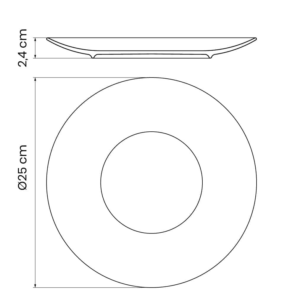 طبق عشاء ترامونتينا 25 سم من البورسلين مزين بطابع رمضان 2 طبق عشاء ترامونتينا 25 سم من البورسلين مزين بطابع رمضان - الصورة 2