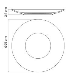 Alternative view of طبق عشاء ترامونتينا حياة 25 سم من البورسلين مزين بطابع رمضاني