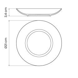 Alternative view of طبق حساء ترامونتينا حياة 21 سم من البورسلين مزين بطابع رمضان