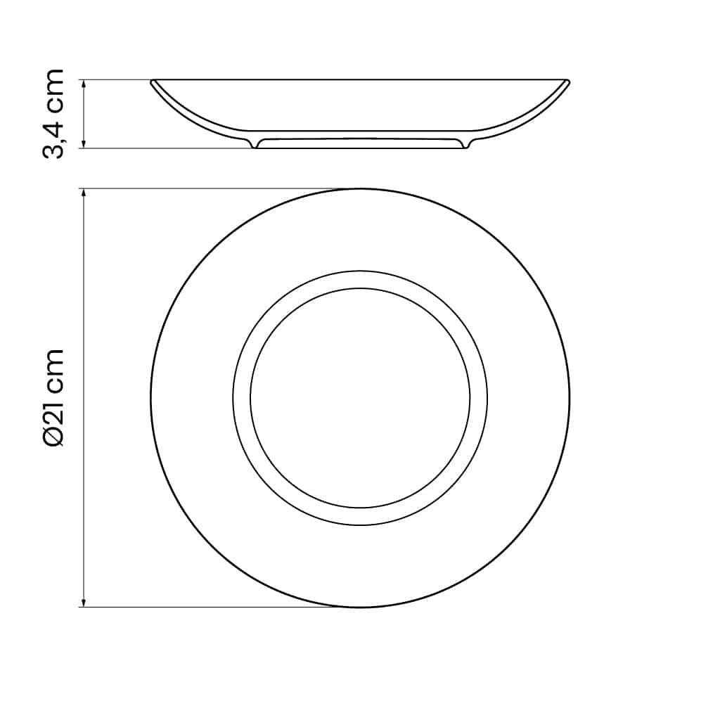 طبق حساء ترامونتينا حياة 21 سم من البورسلين مزين بطابع رمضان 2 طبق حساء ترامونتينا حياة 21 سم من البورسلين مزين بطابع رمضان - الصورة 2