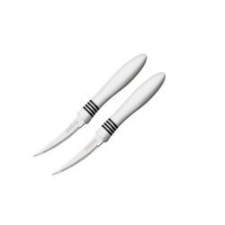 nabor iz 2 kh nozhej dlya tomatov tramontina corcor s beloj ruchkoj 76 mm 23462283