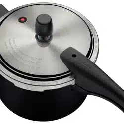 قدر ضغط ترامونتينا فانكوفر إيفيكت المصنوعة من الألومنيوم الأسود، مطلية من الداخل والخارج بطبقة ستارفلون ماكس غير لاصقة، 20 سم، 4.5 لتر، 11 20591420IXMA001