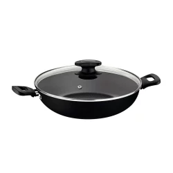 Homepage 54 قدر ووك ترامونتينا لوريتو أسود 28 سم 33 لتر مع طلاء داخلي وخارجي غير لاصق من ستارفلون ماكس خالٍ من حمض البيرفلوروكتانويك