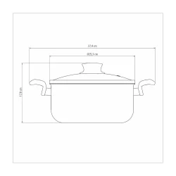 Alternative view of قدر ترامونتينا باريس من الألومنيوم مع طلاء داخلي وخارجي غير لاصق من ستارفلون ماكس الرصاصي وغطاء زجاجي، 28 سم 8 لتر