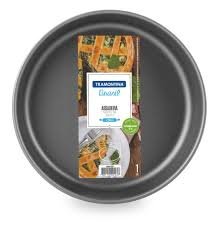 قالب دائري 26 سم لون اسود مصنوع من الالمنيوم مع طلاء ستارفلون غير قابل لآلتصاق الاطعمة