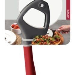 Alternative view of قطاعة بيتزا ترامونتينا فيرانو المصنوعة من الاستلس ستيل المقاوم للصدأ بمقبض من البولي بروبيلين الأحمر 25584/170