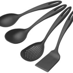 سيت ادوات طبخ 4 قطع مقاوم للحرارة من ترامونيتينا لون رصاصي 25199/601