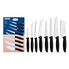 سيت سكاكين استخدام منزلي 8 قطع ستلس ستيل مقبض بولي بروبلين لون اسود